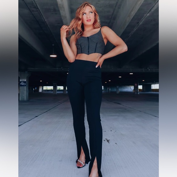 Women’s Black NIKKI POLKA DOT CORSET TOP | NEW/NWT!! 🖤 - Picture 6 of 9